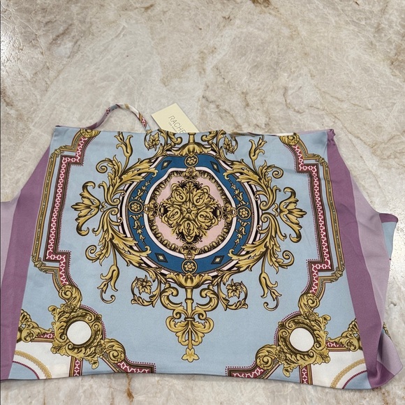 Rachel Zoe Blue and Gold Patterned Top - Picture 2 of 6